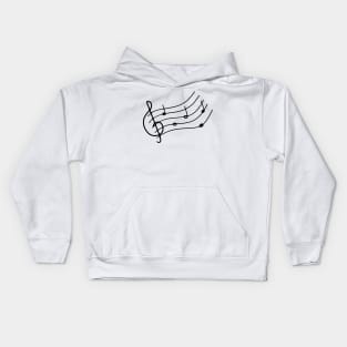 Music Notes Staff Kids Hoodie